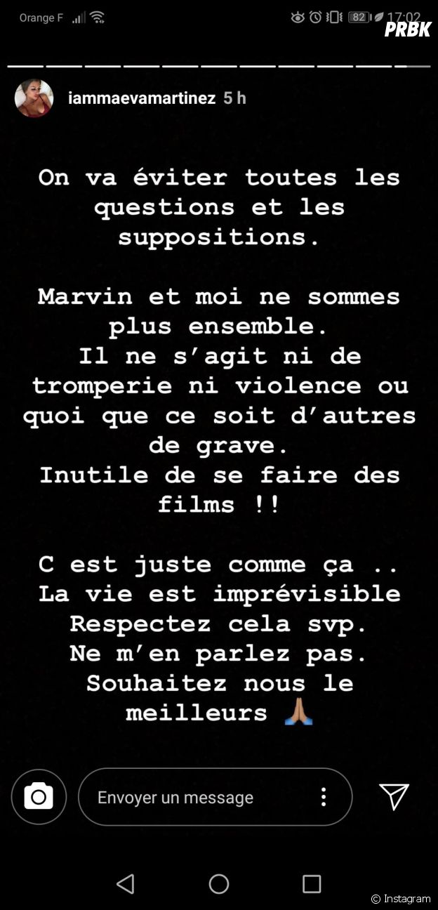Maeva (Moundir 4) et Marvin séparés : elle annonce leur rupture