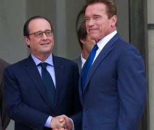 Arnold Schwarzenegger et François Hollande