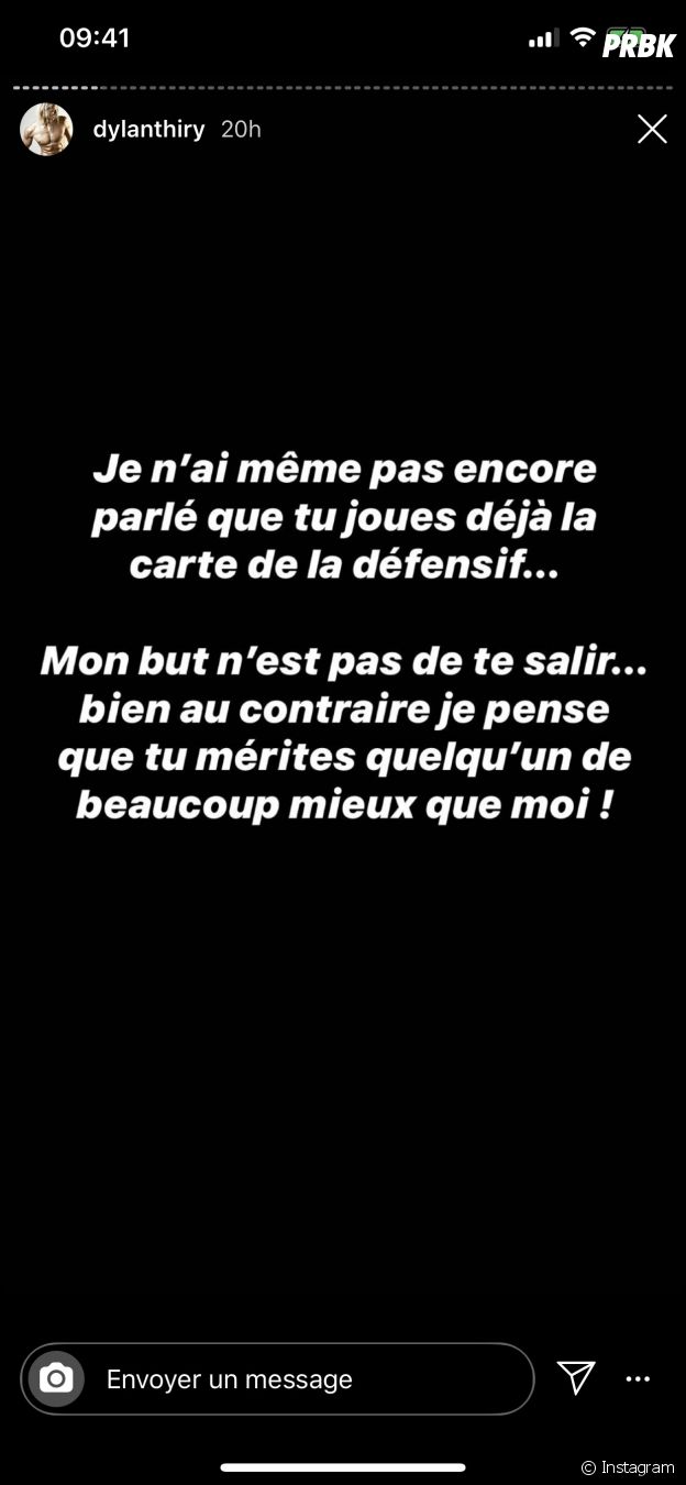 Dylan Thiry s'exprime sur sa rupture avec Fidji Ruiz