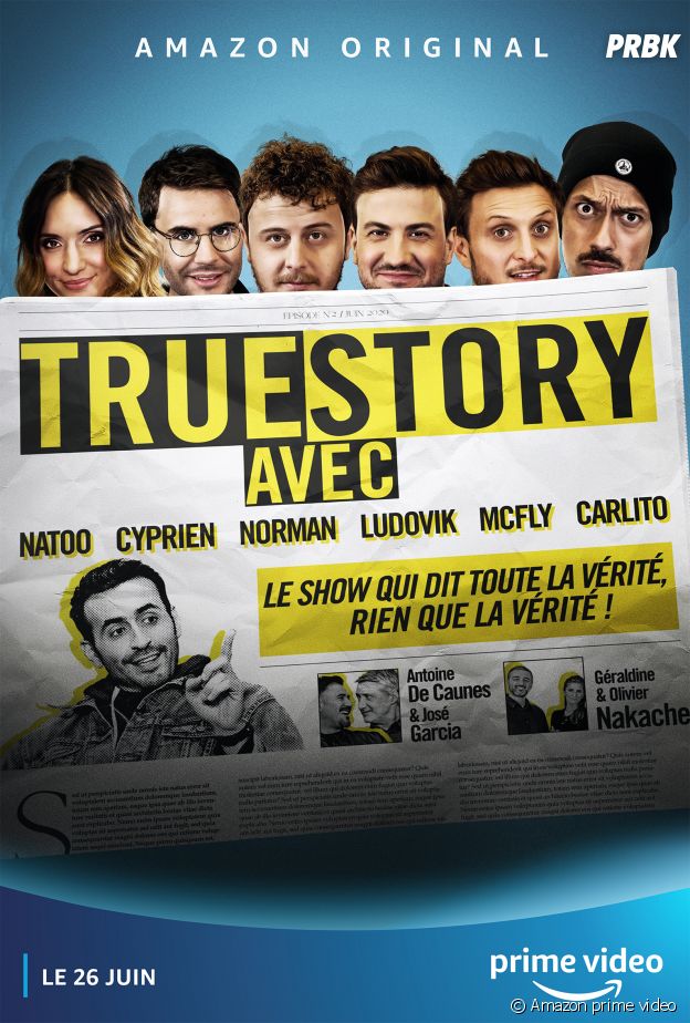 Cyprien, Natoo, McFly, Carlito, Norman et Ludovik réunis dans la série "True Story" sur Amazon