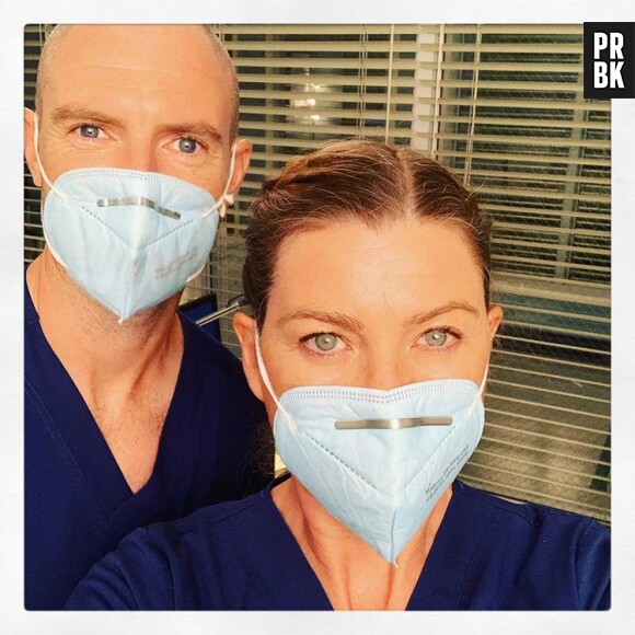 Grey's Anatomy saison 17 : Ellen Pompeo annonce la reprise du tournage avec un selfie en compagnie de Richard Flood (Cormac Hayes)