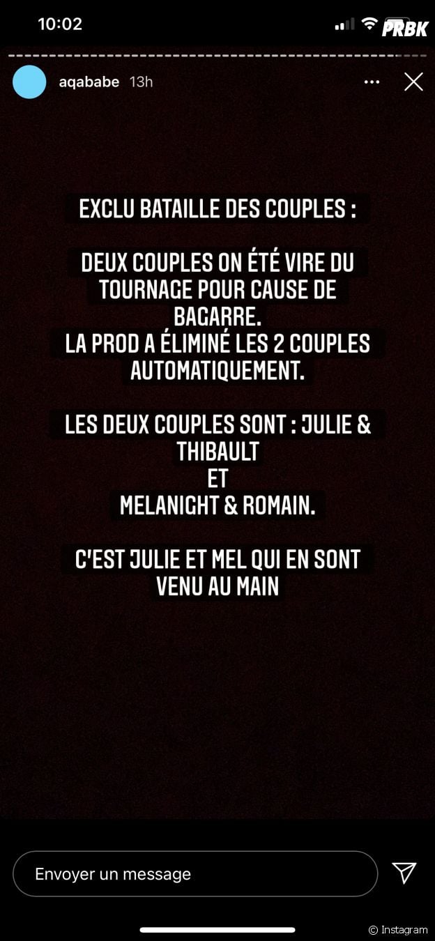 Julie Et Thibault La Bataille Des Couples La Bataille des couples 3 : deux couples virés après une bagarre ? -  Purebreak