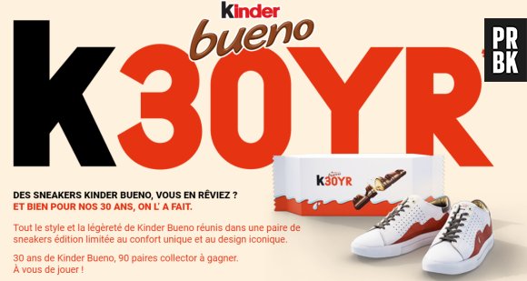 Kinder Bueno : Ferrero imagine une paire de sneakers incroyable pour les 30 ans de la barre