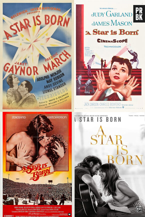 A Star is Born : les affiches des 4 films