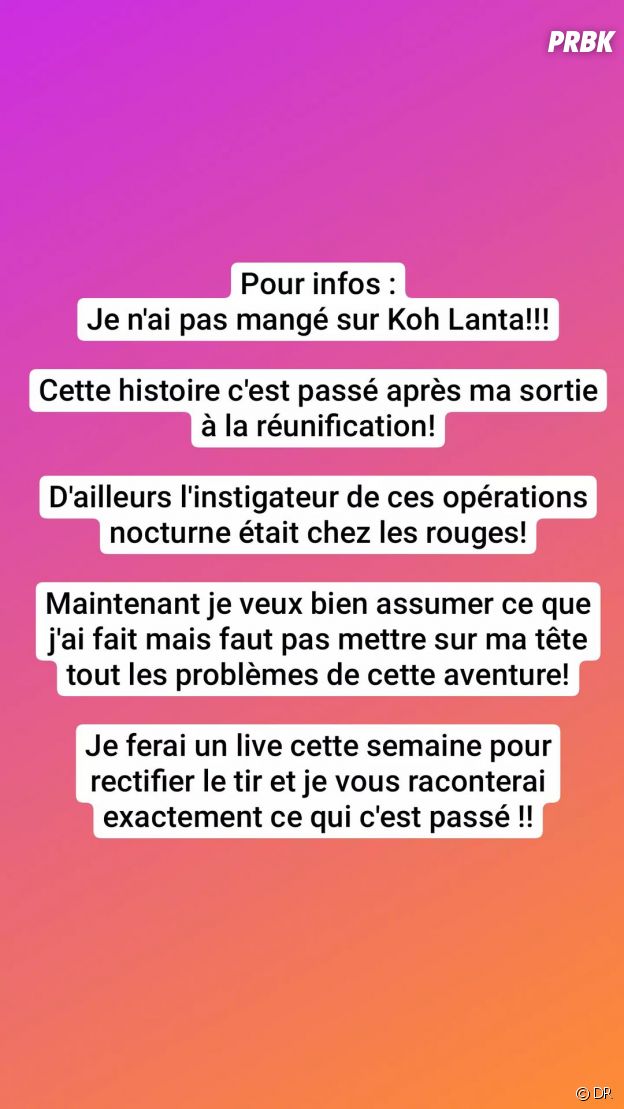 Koh Lanta, La Légende : Coumba assure ne pas avoir triché