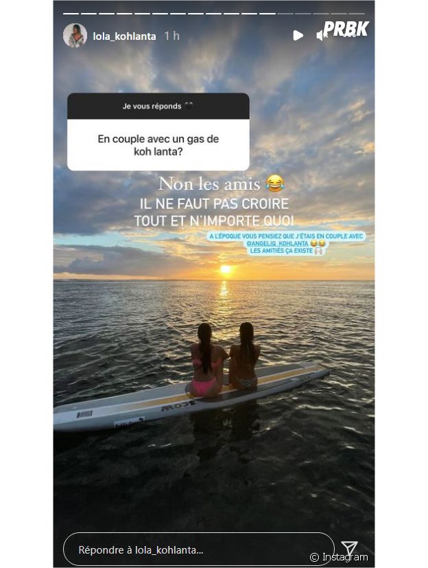 Lola dément être en couple avec Laurent Maistret en story sur Instagram