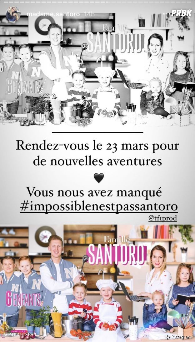 Camille Santoro annonce son retour sur TF1 en story Instagram.