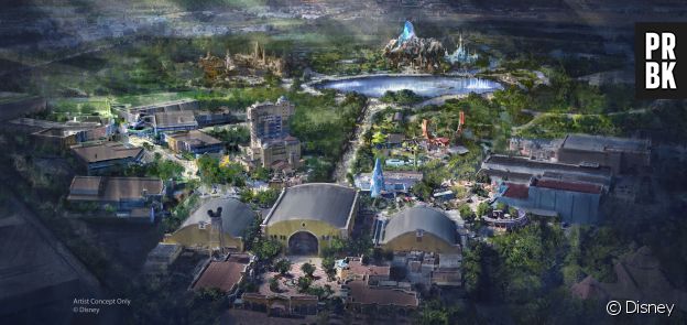 Disneyland Paris : le concept art de la zone La Reine des Neiges / Frozen qui sera côté Walt Disney Studios.