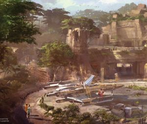 Disneyland Paris : le concept art de la zone Star Wars qui sera côté Walt Disney Studios.