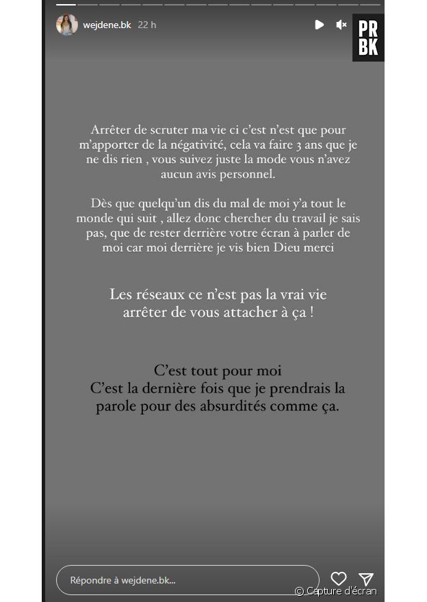 Wejdene insultée sur son physique, elle contre-attaque avec puissance :