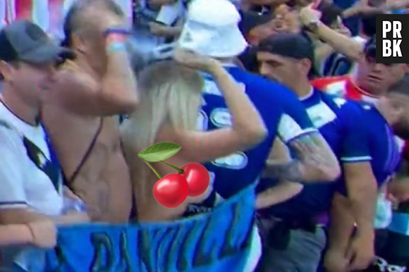 Cette supportrice de l'Argentine exhibe ses seins au Qatar durant la finale face à la France : l'image furtive et forcément choc


