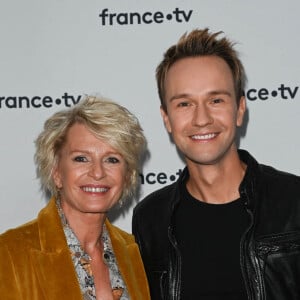 Sophie Davant et Cyril Féraud - Conférence de presse du Telethon 2022 à Paris le 21 octobre 2022. © Coadic Guirec / Bestimage  