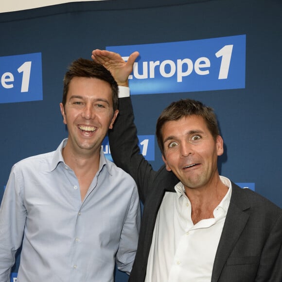 Maxime Switek et Thomas Sotto - Conférence de rentrée de Europe 1 à Paris. Le 3 septembre 2014