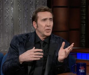 Nicolas Cage sur l'émission "The Late Show With Stephen Colbert" à New York