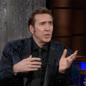 Nicolas Cage sur l'émission "The Late Show With Stephen Colbert" à New York