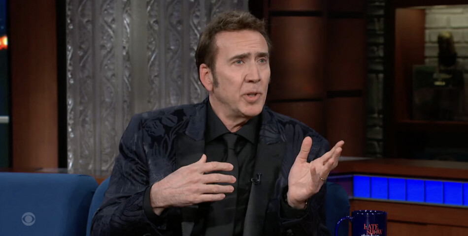 Nicolas Cage sur l&#039;émission &quot;The Late Show With Stephen Colbert&quot; à New York
