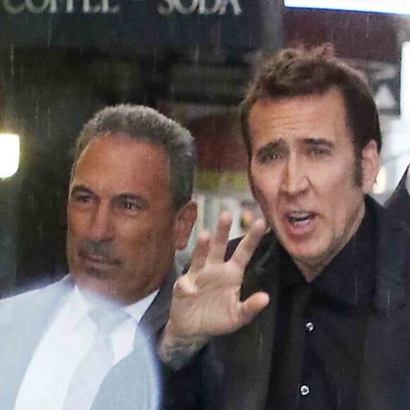 Nicolas Cage arrive à l'émission "The Late Show With Stephen Colbert" à New York, le 27 mars 2023.