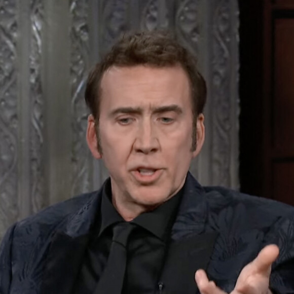 Nicolas Cage sur l'émission "The Late Show With Stephen Colbert" à New York  Pictures must credit: CBS