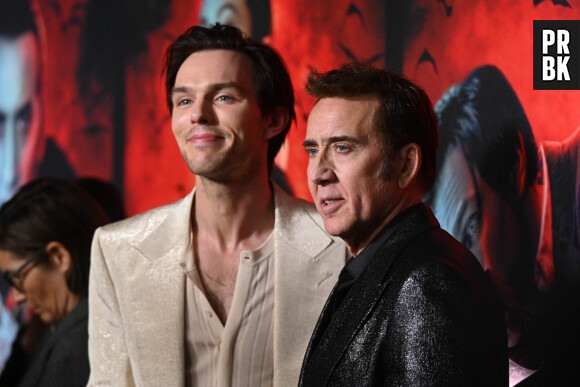 Nicolas Hoult et Nicolas Cage à la première du film "Renfield" à New York, le 28 mars 2023.