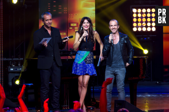 Bruno Roblès, Sophie Coste, Calogero - Concert anniversaire de la radio RFM pour ses 33 ans sur la scène des Folies Bergère à Paris le 16 juin 2014.
