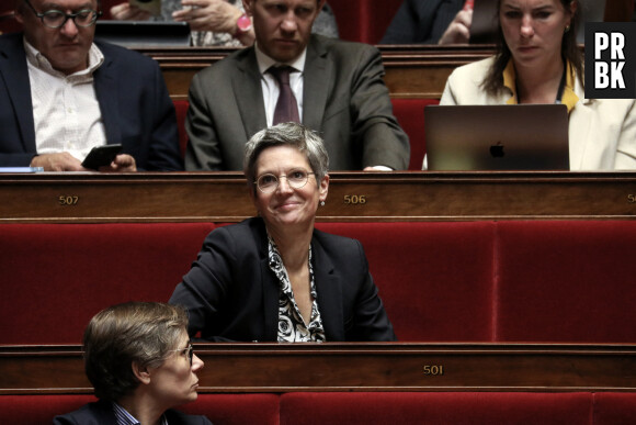 Sandrine Rousseau - Séance de questions au gouvernement à l'assemblée nationale, Paris, le 11 octobre 2022. © Stéphane Lemouton / Bestimage 