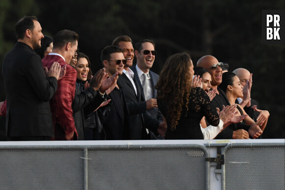 Vin Diesel, Helen Mirren, Charlize Theron, Michelle Rodriguez, Jason Statham, Brie Larson, Ludacris, - Les acteurs du film arrivent à la première du film "Fast & Furious X" à Rome, le 12 mai 2023.