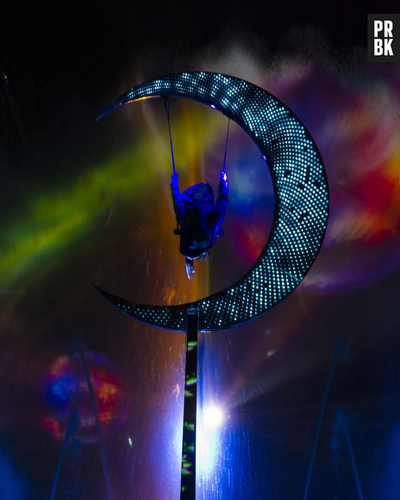 Illustration de l'Aquaféerie nocturne "La Forge aux Etoiles" - Dominique Hummel (président du directoire du Futuroscope) nous a fait visiter le Futuroscope et la présentation du show " La Forge aux Etoiles " crée par 45 DEGREES ( la compagnie des événements et projets spéciaux du Cirque du Soleil. Le 09 avril 2016 © Pierre Perusseau / Bestimage