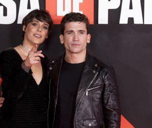 Belen Cuesta et Jaime Lorente - Photocall de la première de la saison 5 partie 2 de la série "Casa de papel" (Money Heist) au palais Vistalegre à Madrid. Le 30 novembre 2021