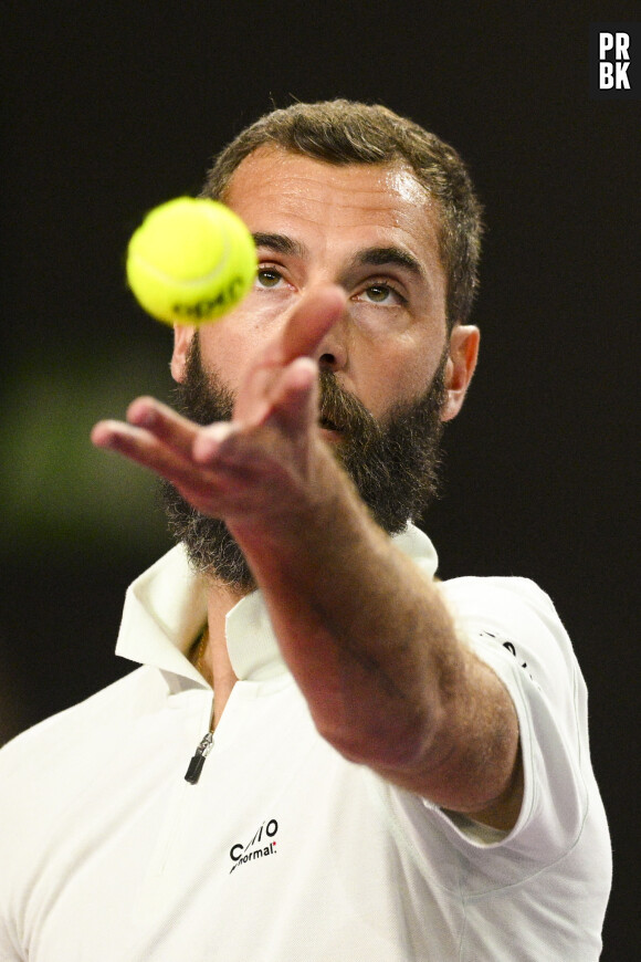 Benoit Paire (Fra) - Match "Benoit Paire - Luca Nardi (1/6 - 6/3 - 3/6)" lors du 13ème tournoi de l'Open Sud de France à Montpellier, le 6 février 2023.