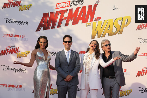 Archive - 2018 - Première européenne d'Ant-Man and the Wasp avec les stars Paul Rudd, Evangeline Lilly, Michael Douglas et Hannah John-Kamen, à Disneyland Paris, le 14 juillet 2018. Si Disneyland Paris a déjà fait rêver 375 millions de visiteurs, c’est aussi le cas de nombreuses célébrités françaises et internationales dont la présence ponctue la vie et les célébrations du Parc depuis son ouverture le 12 Avril 1992. Qu’elles soient issues du monde de la musique, du sport, du cinéma ou de la mode, les personnalités les plus emblématiques contribuent à écrire l’histoire de Disneyland Paris depuis 30 ans. © Disney via Bestimage 