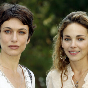 French actresses Natacha Lindinger and Claire Keim from French TV serie 'Le maitre du Zodiaque' pose in the Japanese Garden in Monaco as part of the 46th Monte Carlo Television Festival on June 30, 2006. Photo by Marco Piovanotto/ABACAPRESS.COM