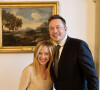Elon Musk, PDG de Tesla, a rencontré Giorgia Meloni, la Première ministre italienne, au palais Chigi à Rome, le 15 juin 2023. 