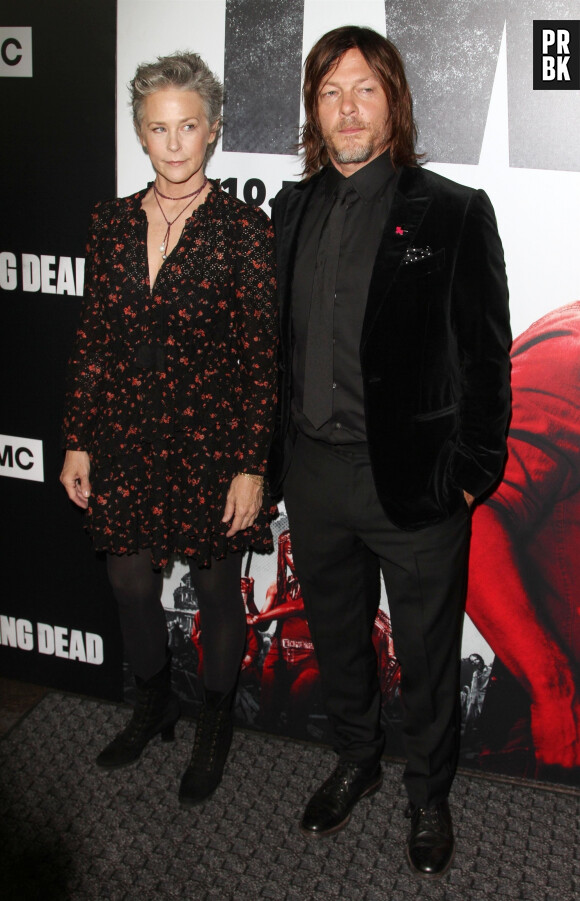 Melissa McBride, Norman Reedus à la première de la saison 9 de The Walking Dead à Los Angeles, le 27 septembre 2018