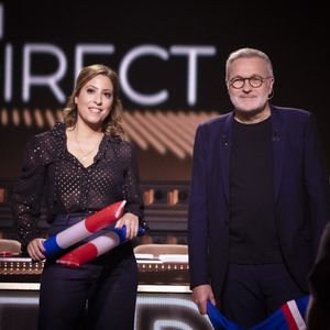 Exclusif - Léa Salamé, Laurent Ruquier sur le plateau de l'émission OEED (On Est En Direct) présentée par L.Salamé et L.Ruquier à Paris, France, le 19 mars 2022. © Jack Tribeca/Bestimage