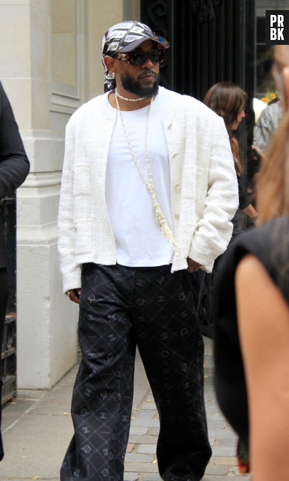 Kendrick Lamar - Les célébrités à la sortie du Chanel Private Lunch au Palais Galliera après le défilé Chanel lors de la Fashion Week de Paris (PFW), à Paris, France, le 4 juillet 2023.