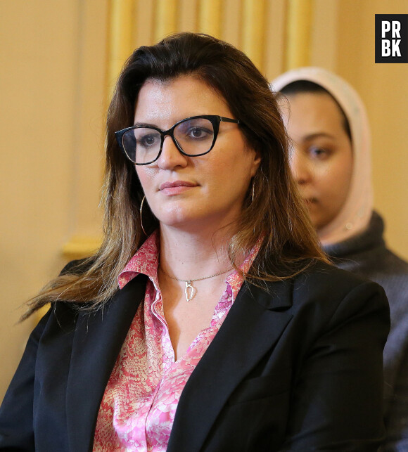 Marlène Schiappa, secrétaire d'Etat, chargée de l’Économie sociale et solidaire et de la Vie associative, rencontre les étudiants du master de l'ESS de l'université du Mans à Paris le 7 novembre 2022. © Jonathan Rebboah / Panoramic / Bestimage  