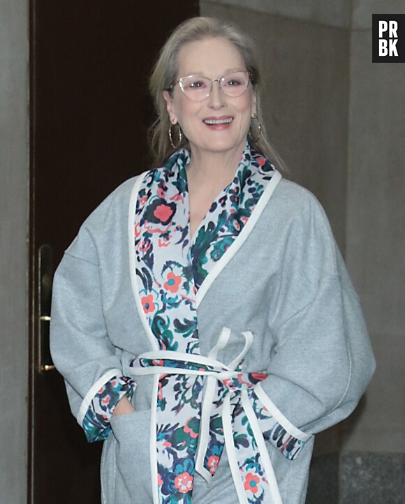 Meryl Streep quitte l'émission "Today Show "de NBC à New York le 7 décembre 2021. 