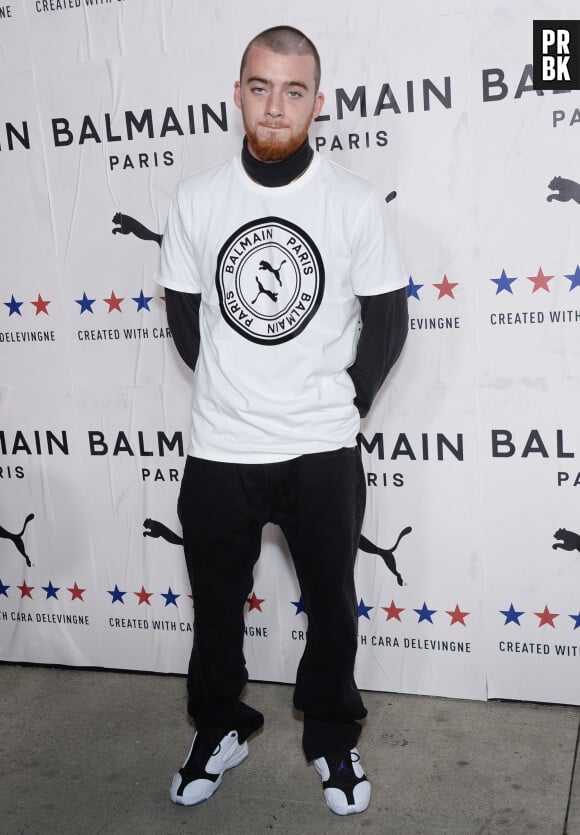 Angus Cloud au photocall de la soirée "Puma x Balmain" à Los Angeles, le 21 novembre 2019. 