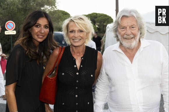 Exclusif - Daniel Benoin et sa femme Nathalie, Sophie Davant - Représentation de la pièce "L'avare" au théâtre de Verdure lors du festival de Ramatuelle le 31 juillet 2023. © Cyril Bruneau / Festival de Ramatuelle / Bestimage 