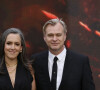 London, UNITED KINGDOM - Cast walk the 'charred' black carpet at tonight's premiere Pictured: Christopher Nolan