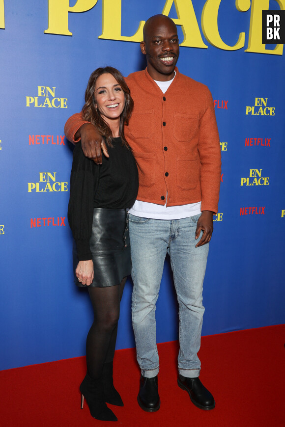 Virginie Guilhaume and Jean-Pascal Zadi attend the 'En Place' Netflix series premiere at Cinema Max Linder Panorama on January 09, 2023 in Paris, France. Photo by Nasser Berzane/ABACAPRESS.COM 