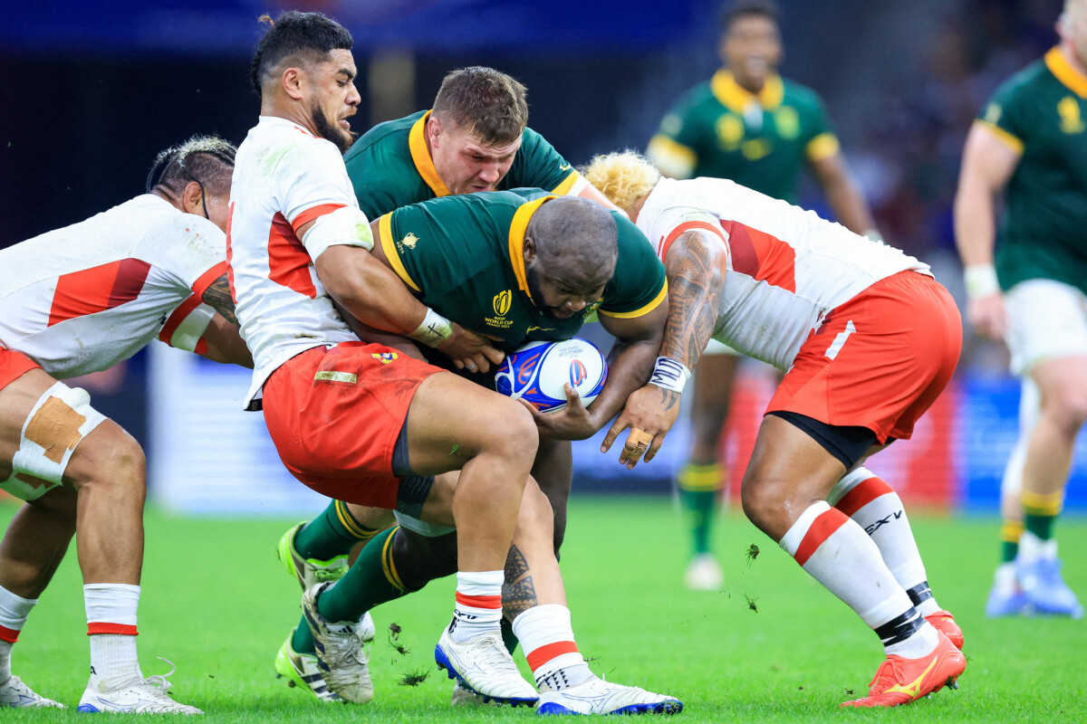 Photo : Ox Nche #1 of South Africa during the Rugby World Cup match ...