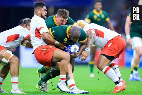 Ox Nche #1 of South Africa during the Rugby World Cup match between South Africa and Tonga at Stade de Marseille on October 1, 2023 in Marseille, France. Photo by Baptiste Paquot/ABACAPRESS.COM 