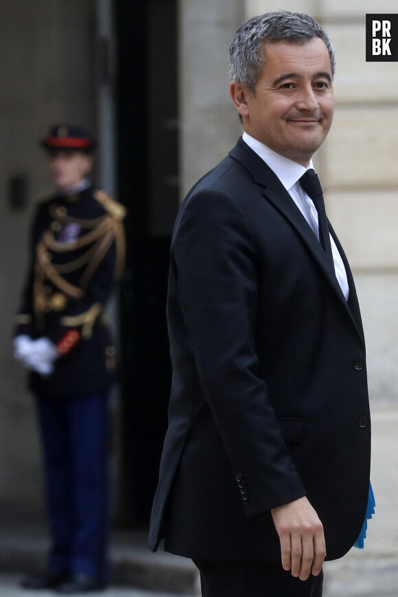 Le ministre de l'intérieur, Gérald Darmanin à la sortie du conseil des ministres, au palais de l'Elysée, à Paris, France, le 18 octobre 2023. © Stéphane Lemouton/Bestimage