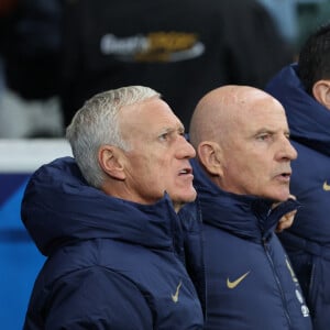 Didier DESCHAMPS (Sélectionneur équipe de France) et Guy STÉPHAN (entraîneur adjoint équipe de France) lors du match amical France vs Ecosse, Decathlon Arena stade Pierre Mauroy, le 17 octobre 2023  Friendly match "France - Scotland (4-1) at the Pierre Mauroy stadium in Lille, October 17th, 2023.