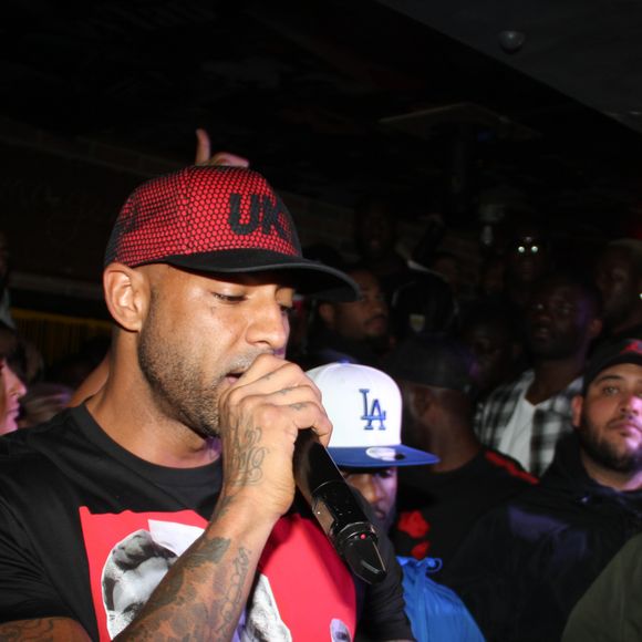 Exclusif - Le rappeur Booba en concert pour la promotion de son D.U.C Whisky au Hobo club à Paris, France, le 22 octobre 2017. © Philippe Baldini/Bestimage