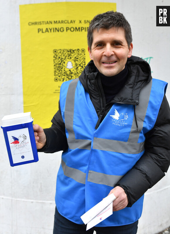 Thomas Sotto au lancement national du "Don'actions" pour la campagne de collecte du Secours populaire français à Paris, France, le 14 janvier 2023. © Veeren/Bestimage