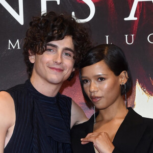 Taylor Russell, Timothee Chalamet au photocall du film "Bones And All" à Milan, Italie, le 12 novembre 2022.