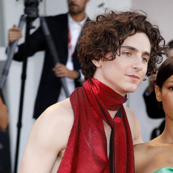 Timothée Chalamet et Taylor Russell lors de la projection du film "Bones And All'" lors de la 79ème édition du festival international du film de Venise (La Mostra), Italie, le 2 septembre 2022. © Future-Image/Zuma Press/Bestimage