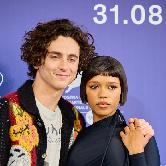 Timothee Chalamet, Taylor Russell, - Photocall du film "Bones and All" lors du 79 ème festival international du film de Venise (31 août - 10 septembre 2022. Mostra). Le 2 septembre 2022.